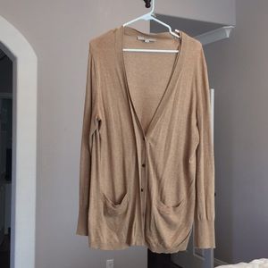 Loft xl tan boyfriend style cardigan